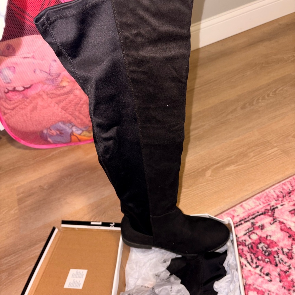 New Black Women's Knee Boots